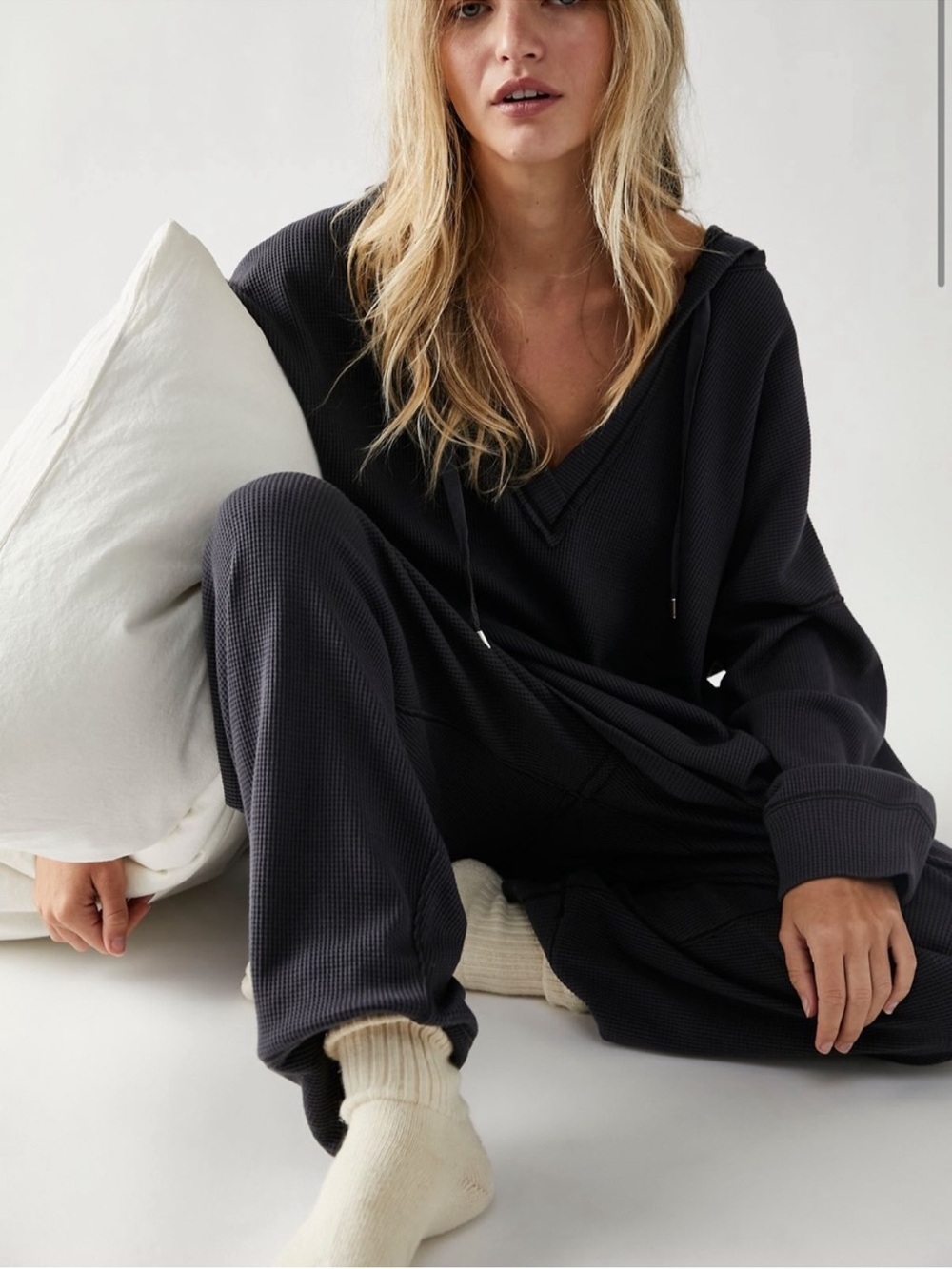 Free people early night thermal hoodie M